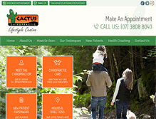 Tablet Screenshot of cactuschiropractic.com.au